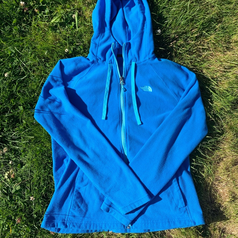 Blue North Face Fleece Zip-up Jacket